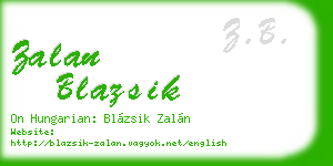 zalan blazsik business card