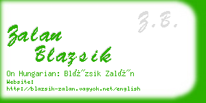 zalan blazsik business card